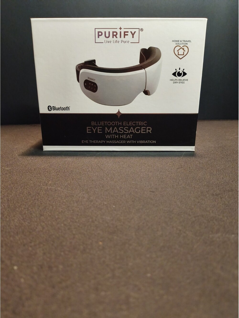 Purify Bluetooth Electric Eye Massager w/Heat - PY-EYMAS-900 - NEW IN BOX